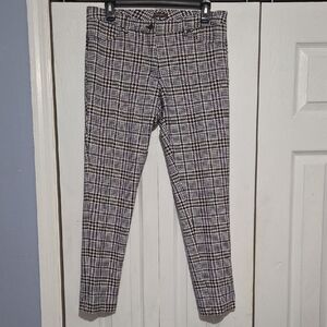 J. McLaughlin  Black and White Plaid Pants Size 10